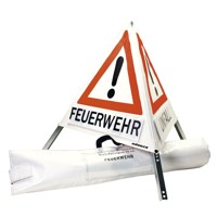 Produktbild von null - Klett-Faltsignal, 700mm, Tagesleuchtfarbe, ohne Klettschild