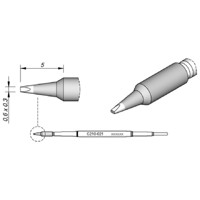 Produktbild von JBC - Lötspitze Serie C210, Meißelform, C210021/0,6 x 0,3mm, gerade