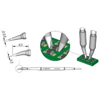 Produktbild von JBC - Entlötspitze Serie C120 Chip-Komponenten, C120011/ø0,6mm, gebogen