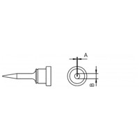 Produktbild von Weller® - Lötspitze LT, Meißelform, LT 1SC/0,4 x 0,15mm, gerade