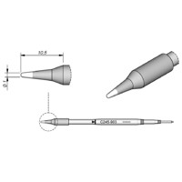 Produktbild von JBC - Lötspitze Serie C245, Rundform, C245903/ø1,0mm, gerade