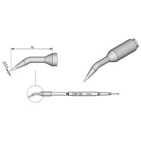 Produktbild von JBC - Lötspitze Serie C245, Rundform, C245126/ø0,4mm, gebogen