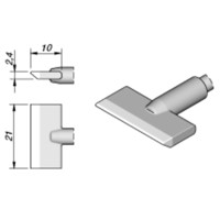 Produktbild von JBC - Lötspitze Serie C245 Klingenform, C245913/21,0mm, angewinkelt