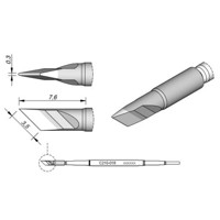 Produktbild von JBC - Lötspitze Serie C210, Sonderform, C210018/3,4 x 0,3mm, klingenförmig