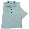 Produktbild von WETEC - ESD-Polo-Shirt, mit grauem Kragen, Größe XL, blau