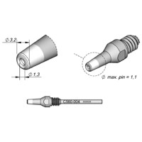 Produktbild von JBC - Entlötspitze Serie C560 für Pin, C560004/ø1,3mm, 3,2mm, Pincleaning