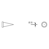 Produktbild von PLATO - Lötspitze für Weller Serie LT, Rundform, LT 1/0,25mm, spitz