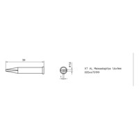 Produktbild von Weller® - Lötspitze Serie XT, Meißelform, XT H/0,8 x 0,4mm, gerade, 1 Stück