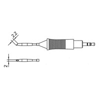 Produktbild von Weller® - Lötspitze Serie RT, Sonderform, RT 10GW/2,0 x 1,2mm, Lotdepot