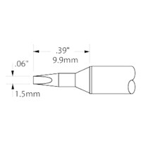 Produktbild von METCAL™ - Lötpatrone für MX-500 STTC, 1,5mm, 9,9mm, meißelform