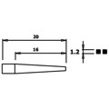 Produktbild von WETEC - Mini-Flachzange Ecotec, kurz, Greifflächen glatt, 1,2mm, ESD-Griffe