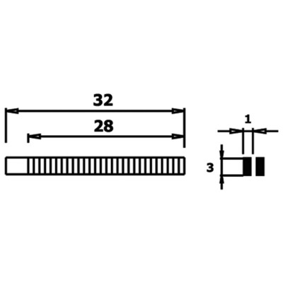 Produktbild von WETEC - Mini-Flachzange Ecotec, lang, Greifflächen geriffelt, 3,0mm, ESD-Griffe