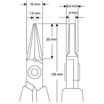 Produktbild von WETEC - Flachzange Megatec, Greifflächen geriffelt