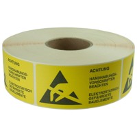 Produktbild von Warmbier® - Warnschild EGB deutsch, Rolle mit 1.000 Aufklebern 36x75mm