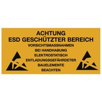 Produktbild von Warmbier® - ESD Aufkleber, ESD, deutsch, 150 x 300mm