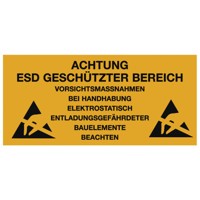 Produktbild von Warmbier® - Kunststoffschild zum Aufhängen, ESD, deutsch