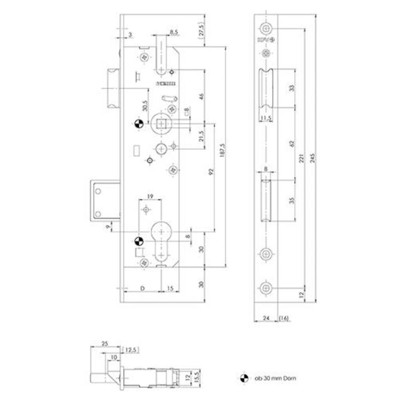 Produktbild von KFV - Rohrrahmenschloss Nr. 59 PZ W 40mm