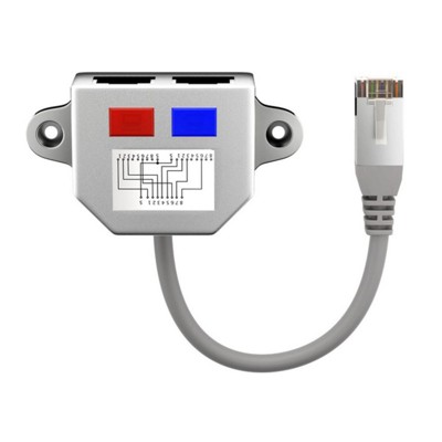 Produktbild von goobay® - Kabel-Splitter, Y-Adapter, 2x CAT 5 Ethernet, geschirmt