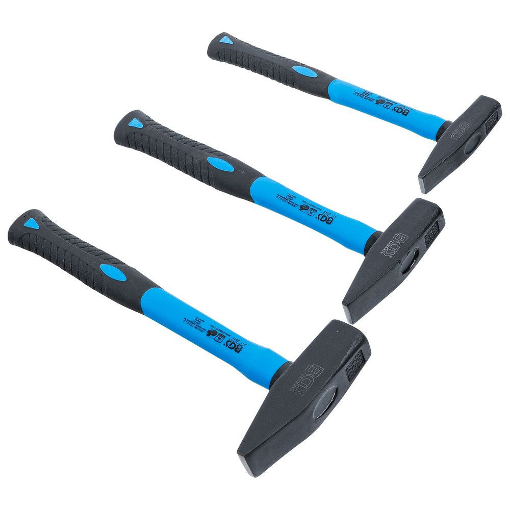 BGS Schlosserhammer-Satz, DIN 1041, Fiberglasstiel, 3-teilig, 300-800 g Produktbild img2 L
