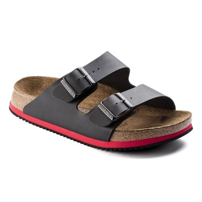 Produktbild von BIRKENSTOCK® - Sandale Arizona Superlauf, Birko-Flor, schwarz/rot, normal, Größ