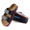 Produktbild von BIRKENSTOCK® - Sandale Arizona Superlauf, Birko-Flor, schwarz/rot, normal, Größ