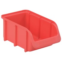 Produktbild von hünersdorff - Sichtlagerbox aus PP, rot, Größe 2/L, 216 x 102 x 74 mm