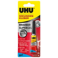 Produktbild von UHU® - Sekundenkleber blitzschnell Supergel, 3 g