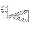 Produktbild von Hakko - Entlötdüse Serie N61, Ø 1,3 mm, Typ Standard