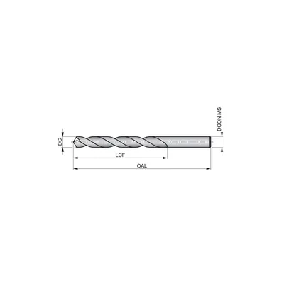 Produktbild von Dormer - Spiralbohrer HSS 118° DIN 338 Kurz Dampfanlassbehandlung A10014.75, 14