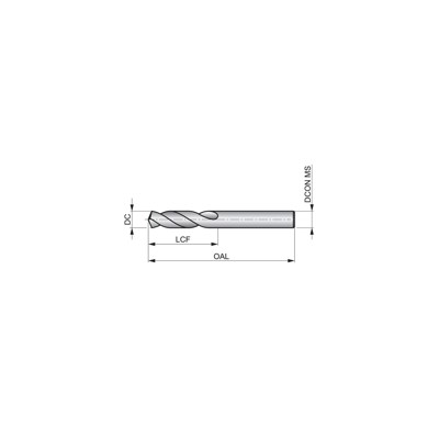 Produktbild von Dormer - Spiralbohrer HSS 135° DIN 1897 Extra kurz Dampfanlassbehandlung A1205.