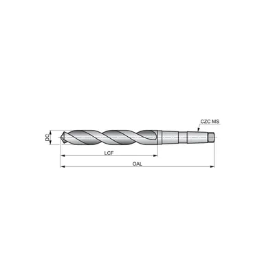 Produktbild von Dormer - Spiralbohrer HSS 118° DIN 345 Kurz Dampfangelassen Morsekegel A13050.0
