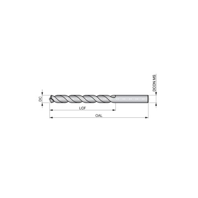 Produktbild von Dormer - Spiralbohrer HSS-E 135° DIN 338 Oberfläche Bronzeoxid A7779.8, 9.8mm