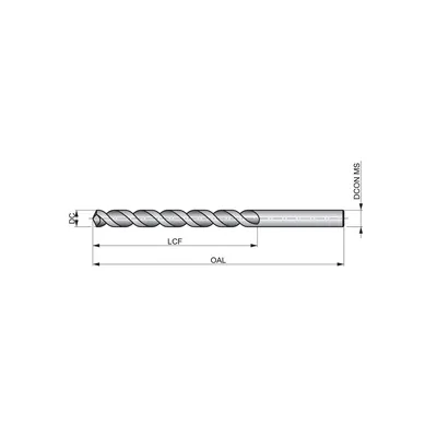 Produktbild von Dormer - Spiralbohrer HSS-E 130° DIN/ANSI Kurz Unbeschichtet A9002.3, 2.3mm