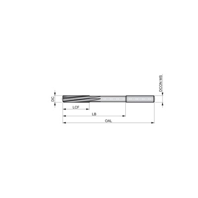 Produktbild von Dormer - Reibahlen HSS-E DIN 212 Unbeschichtet DIN 6535 HA B1808.2, 8.2mm