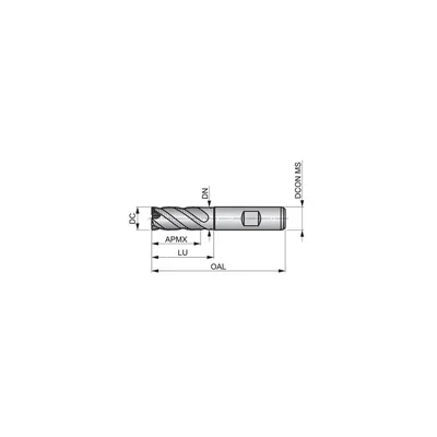 Produktbild von Dormer - Schruppfräser DIN 844 K Unbeschichtet DIN&nbsp;1835B – Weldon-Schaft C4077.