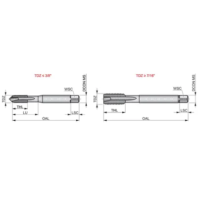 Produktbild von Dormer - Maschinen-Gewindebohrer HSS-E-PM UNC, Schälansch. Dampfangel. E0215/16