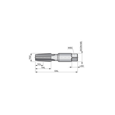 Produktbild von Dormer - Handgewindebohrer HSS Gerade genutet, NPTF, ANSI Standard E7123/4, M3/