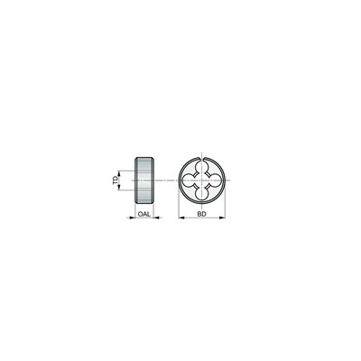 Produktbild von Dormer - Schneideisen HSS UNC geschlitzt, verstellbar Unbeschichtet F3203/8X1, 