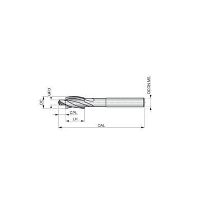 Produktbild von Dormer - Flachsenker HSS - 180° DIN 373 Unbeschichtet Zylinderschaft G12511.0X6