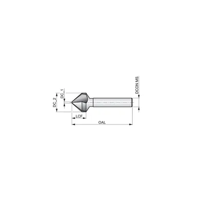 Produktbild von Dormer - Kegelsenker HSS 82° Spitzenwinkel DIN 335 C Unbeschichtet Zylinderscha