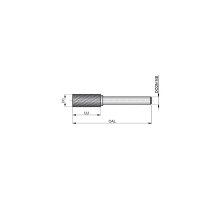 Produktbild von Dormer - Frässtift- Zylinder mit Stirnverzahnung TiAlN, ø8mm P803C8.0X6.0