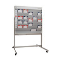 EICHNER Fahrbare Planungstafel mit Whiteboard, mit Ablageschale für Stifte und Schwamm, Format: 1550 x 1945 mm, 9 Schienen, Grau, Verpackungseinheit: 1 STK Produktbild img2 S