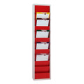 EICHNER Planungstafel einreihig aus Metall, für DIN A4 Auftragstaschen, Maße: 315 x 1280 mm, Rot, Verpackungseinheit: 1 STK Produktbild img1 S