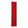 EICHNER Planungstafel einreihig aus Metall, für DIN A4 Auftragstaschen, Maße: 315 x 1280 mm, Rot, Verpackungseinheit: 1 STK Produktbild img2 S