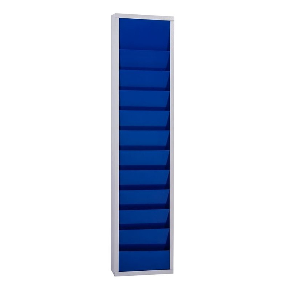 EICHNER Planungstafel einreihig aus Metall, für DIN A4 Auftragstaschen, Maße: 315 x 1280 mm, Blau, Verpackungseinheit: 1 STK Produktbild img3 L