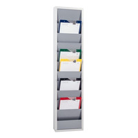EICHNER Planungstafel einreihig aus Metall, für DIN A4 Auftragstaschen, Maße: 315 x 1280 mm, Grau, Verpackungseinheit: 1 STK Produktbild