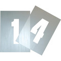 E-COLL Schablonensatz 150mm, 59-teilig mit Buchstaben, Zahlen, Richtungspfeile Produktbild img2 S