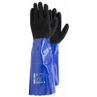 Produktbild von TEGERA® - Chemikalienhandschuhe TEGERA 12945, Kat. III, blau/schwarz, Gr. 11