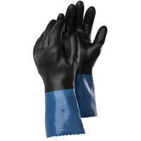 Produktbild von TEGERA® - Chemikalienhandschuhe TEGERA 71000, Kat. III, blau/schwarz, Gr. 11