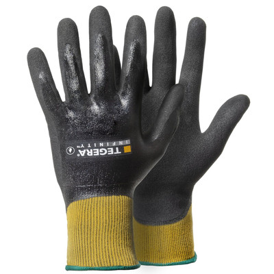 Produktbild von TEGERA® - Arbeitshandschuhe TEGERA Infinity 8804, Kat. II, gelb/schwarz, Gr. 6